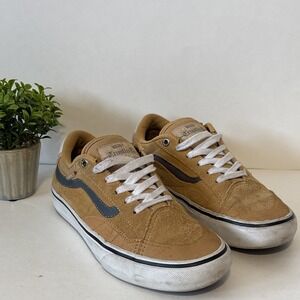 Vans Pro Trujillo Men's 7 Yellow Athletic Suede Skateboarding Old Skool Sneakers